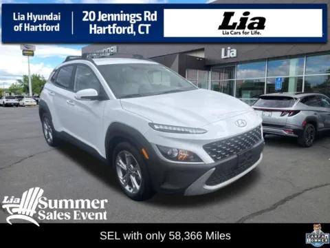White 2023 Hyundai Kona SEL for sale in Hartford, CT