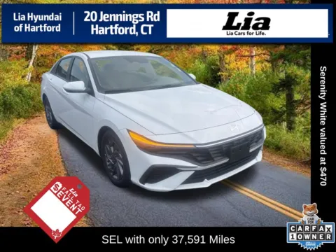 White 2024 Hyundai Elantra SEL for sale in Hartford, CT