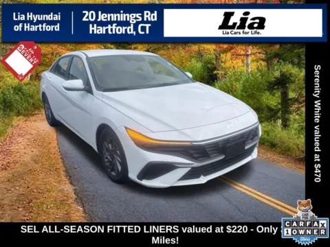 White 2024 Hyundai Elantra SEL for sale in Hartford, CT