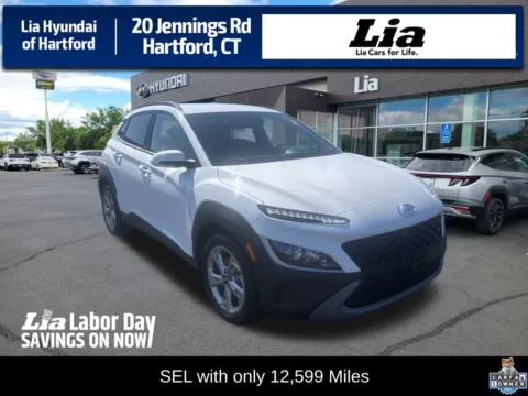 White 2023 Hyundai Kona SEL for sale in Hartford, CT