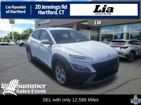 White 2023 Hyundai Kona SEL for sale in Hartford, CT