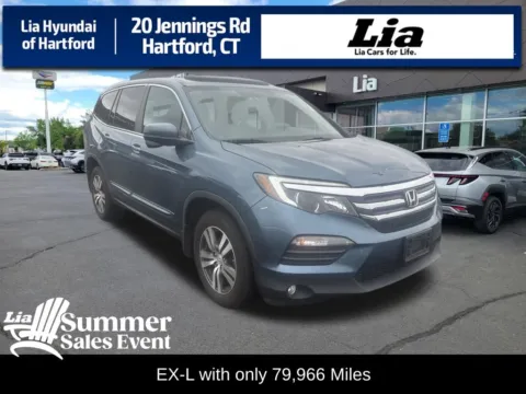 Blue 2016 Honda Pilot EX-L for sale in Hartford, CT