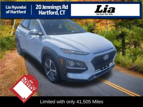 White 2019 Hyundai Kona Limited for sale in Hartford, CT