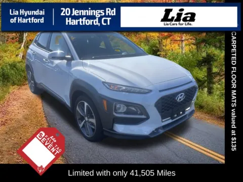 White 2019 Hyundai Kona Limited for sale in Hartford, CT