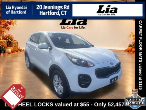White 2019 Kia Sportage LX for sale in Hartford, CT