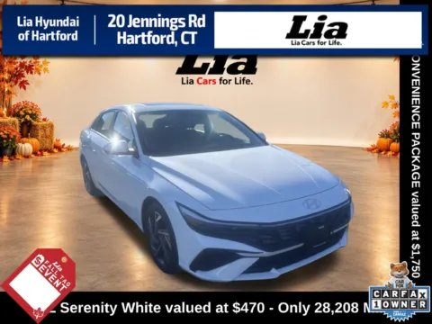 White 2024 Hyundai Elantra SEL for sale in Hartford, CT