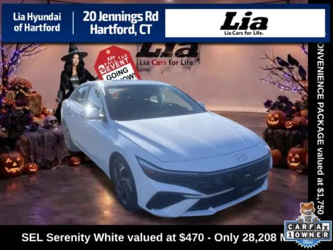 White 2024 Hyundai Elantra SEL for sale in Hartford, CT