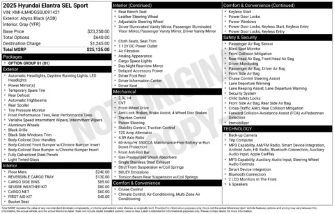 More photos of 2025 Hyundai Elantra SEL Sport at Lia Hyundai of Hartford, CT