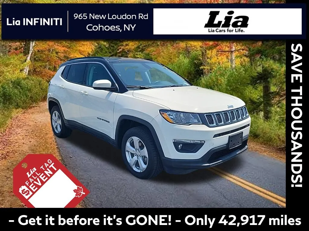 White 2019 Jeep Compass Latitude for sale in Cohoes, NY