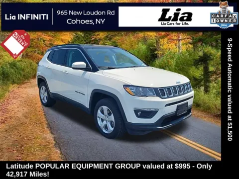 White 2019 Jeep Compass Latitude for sale in Cohoes, NY