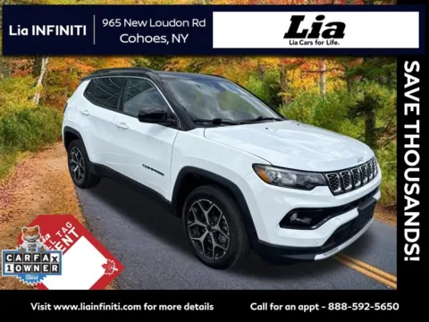 White 2025 Jeep Compass Limited for sale in Cohoes, NY