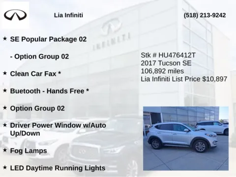 More photos of 2017 Hyundai Tucson SE at Lia INFINITI, NY