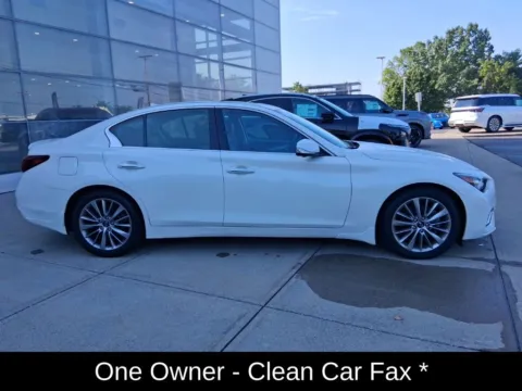 Photos of 2023 INFINITI Q50 LUXE for sale in Cohoes, NY at Lia INFINITI