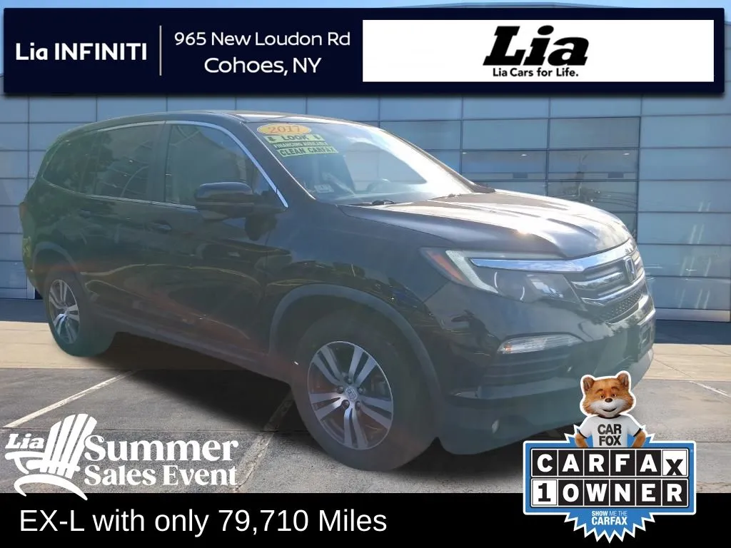 Black 2017 Honda Pilot EX-L for sale in Cohoes, NY