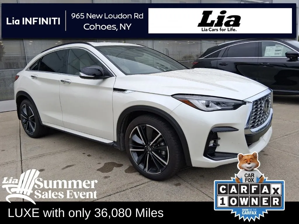 White 2023 INFINITI QX55 LUXE for sale in Cohoes, NY