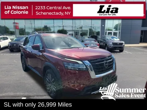 Red 2023 Nissan Pathfinder SL for sale in Schenectady, NY