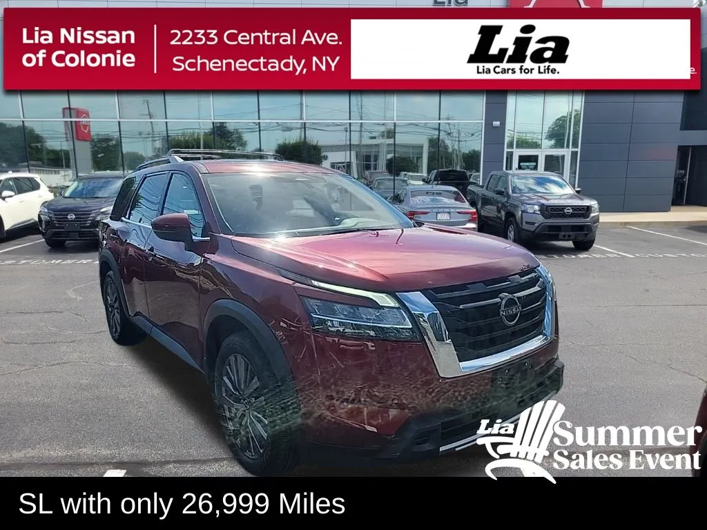Red 2023 Nissan Pathfinder SL for sale in Schenectady, NY