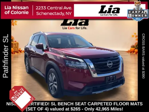 Red 2023 Nissan Pathfinder SL for sale in Schenectady, NY