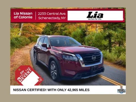 Red 2023 Nissan Pathfinder SL for sale in Schenectady, NY