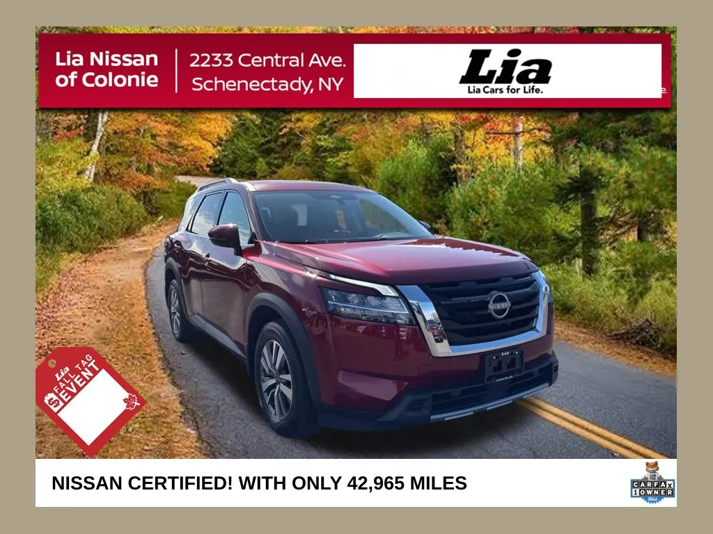 Red 2023 Nissan Pathfinder SL for sale in Schenectady, NY