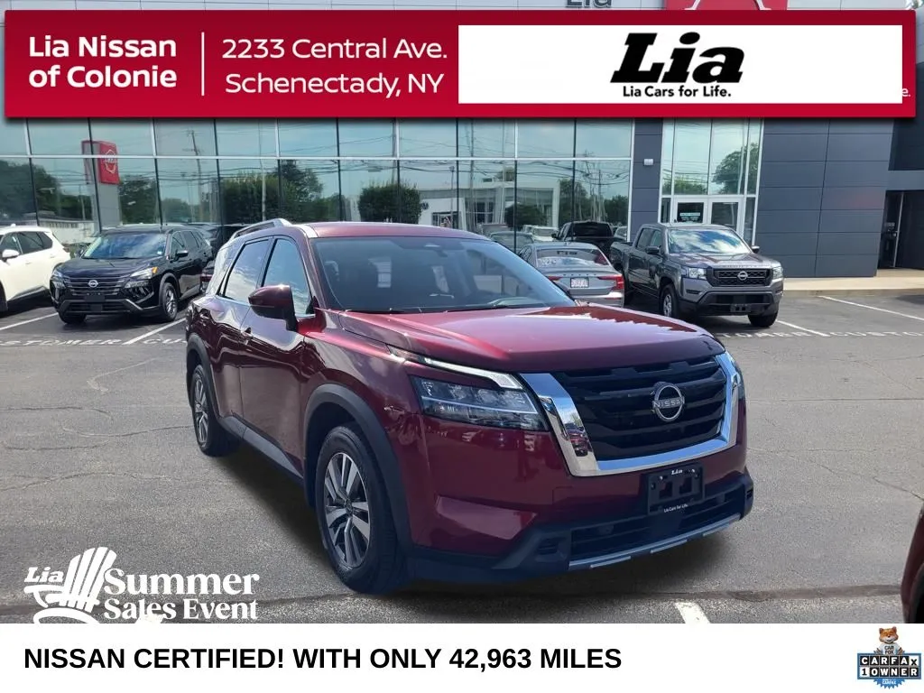 Red 2023 Nissan Pathfinder SL for sale in Schenectady, NY