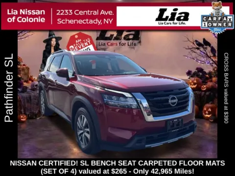 Red 2023 Nissan Pathfinder SL for sale in Schenectady, NY
