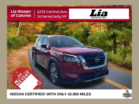 Red 2023 Nissan Pathfinder SL for sale in Schenectady, NY