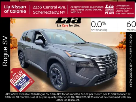 Gray 2026 Nissan Rogue SV for sale in Schenectady, NY