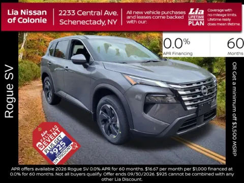 Gray 2026 Nissan Rogue SV for sale in Schenectady, NY