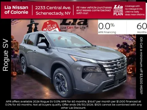 Gray 2026 Nissan Rogue SV for sale in Schenectady, NY