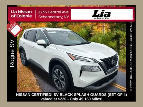 White 2023 Nissan Rogue SV for sale in Schenectady, NY