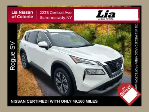 White 2023 Nissan Rogue SV for sale in Schenectady, NY