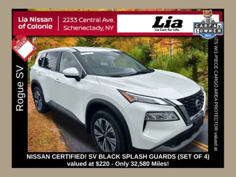 White 2023 Nissan Rogue SV for sale in Schenectady, NY
