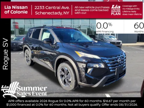 Black 2026 Nissan Rogue SV for sale in Schenectady, NY