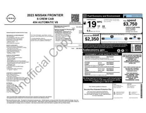More photos of 2023 Nissan Frontier S at Lia Nissan of Colonie, NY