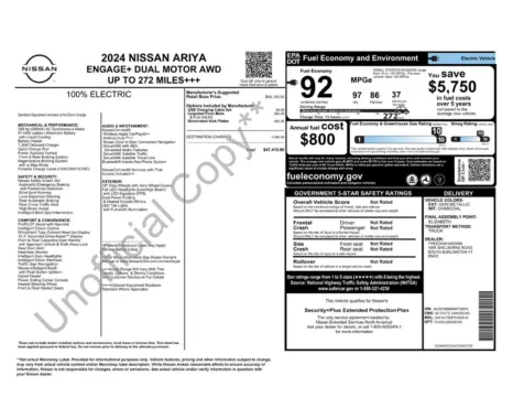 More photos of 2024 Nissan Ariya ENGAGE+ e-4ORCE at Lia Nissan of Colonie, NY