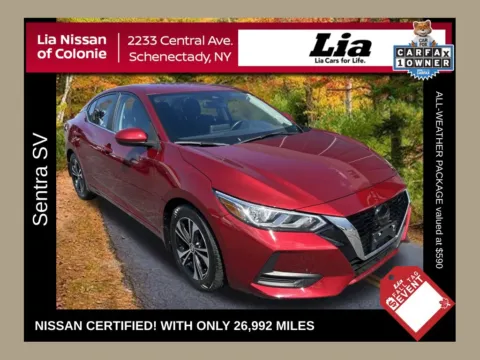 Red 2023 Nissan Sentra SV for sale in Schenectady, NY