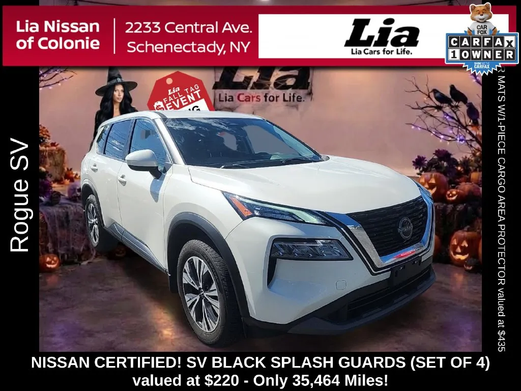 White 2023 Nissan Rogue SV for sale in Schenectady, NY
