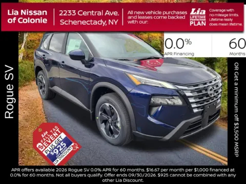 Blue 2026 Nissan Rogue SV for sale in Schenectady, NY
