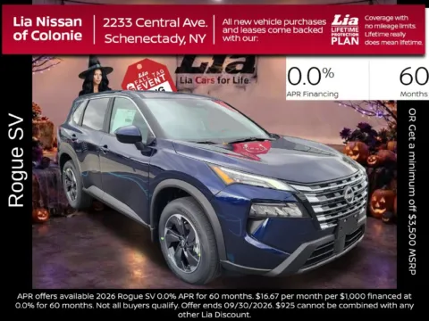 Blue 2026 Nissan Rogue SV for sale in Schenectady, NY