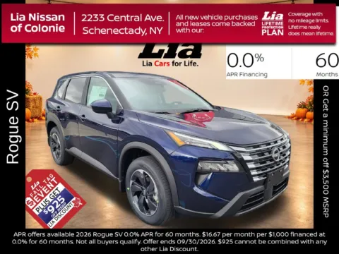 Blue 2026 Nissan Rogue SV for sale in Schenectady, NY