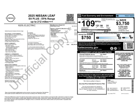 More photos of 2025 Nissan Leaf SV Plus at Lia Nissan of Colonie, NY