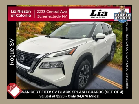 White 2023 Nissan Rogue SV for sale in Schenectady, NY