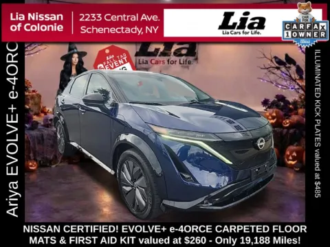 Blue 2024 Nissan Ariya EVOLVE+ e-4ORCE for sale in Schenectady, NY