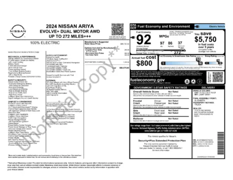 More photos of 2024 Nissan Ariya EVOLVE+ e-4ORCE at Lia Nissan of Colonie, NY