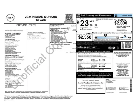 More photos of 2024 Nissan Murano SV at Lia Nissan of Enfield, CT