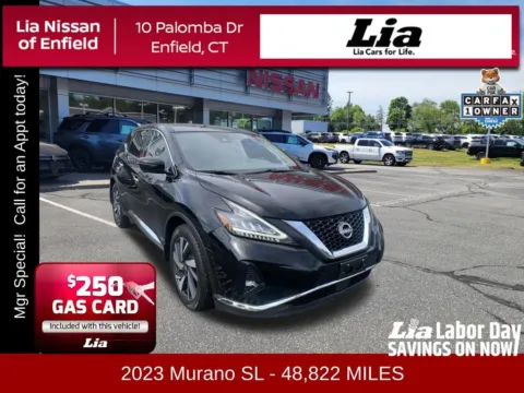 Black 2023 Nissan Murano SL for sale in Enfield, CT