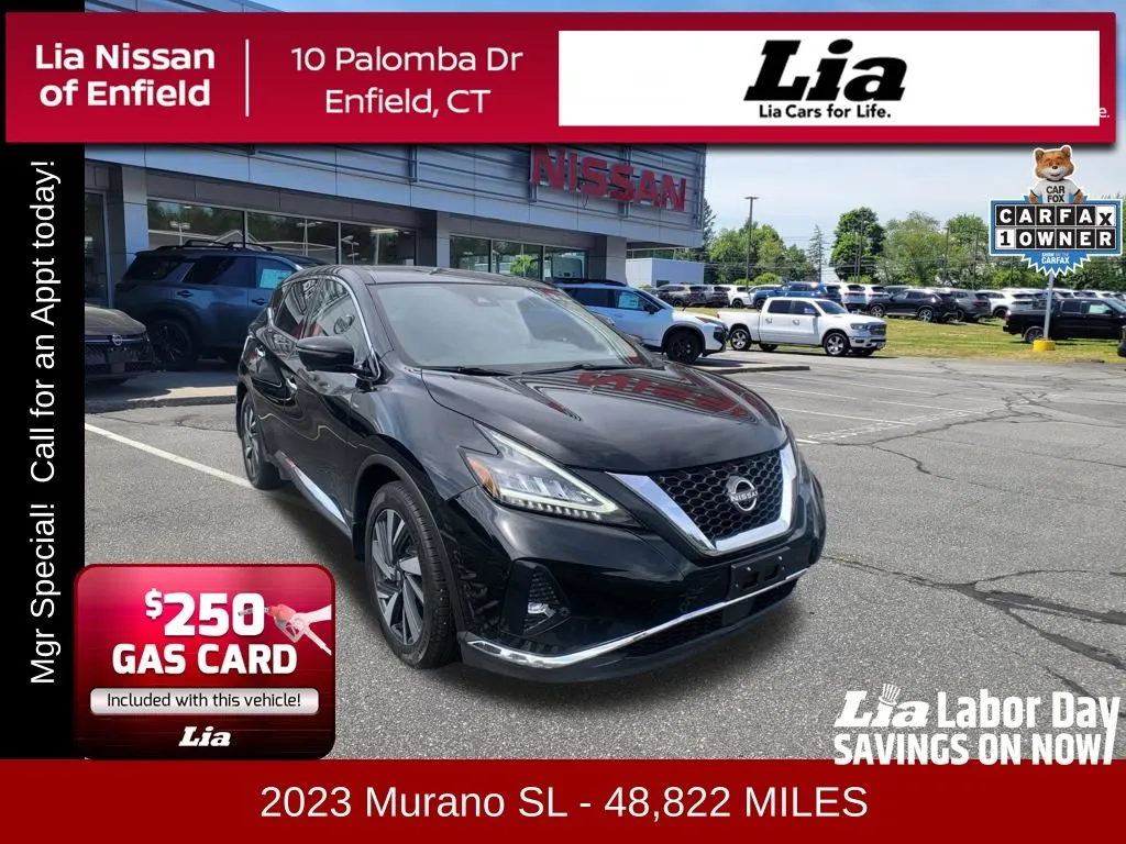 Black 2023 Nissan Murano SL for sale in Enfield, CT