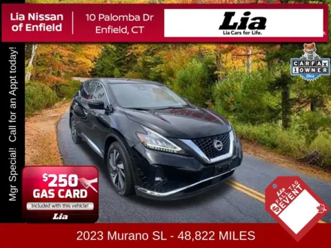 Black 2023 Nissan Murano SL for sale in Enfield, CT