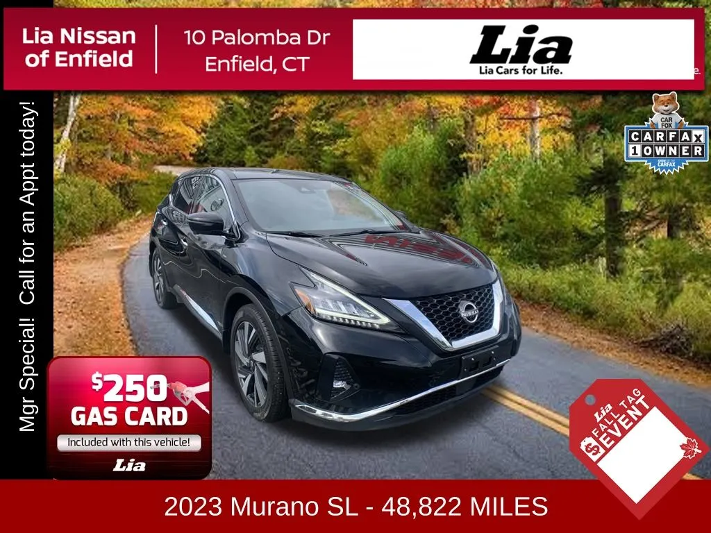 Black 2023 Nissan Murano SL for sale in Enfield, CT